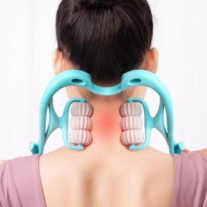 Manual 6-Wheel Neck & Shoulder Massager – Deep Tissue Pain Relief Roller for Muscle Relaxation & Stress Relief