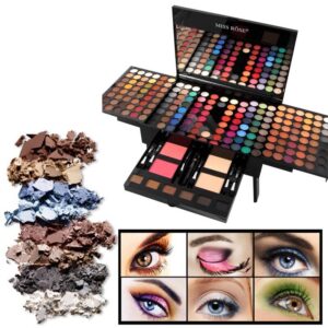 180-Color Eyeshadow & Blush Palette – Piano-Shaped All-in-One Makeup Box for Custom Looks