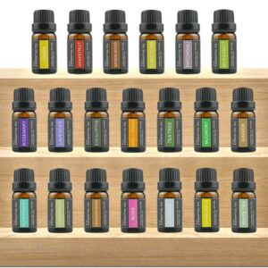 Aromatherapy Candle & Essential Oil Set – Natural Ginger, Rose, Sandalwood, Wormwood Scents in Fragrance Gift Box