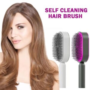 Women's 3D Hair Growth Massage Comb – Self-Cleaning Scalp Brush for Hair Loss Prevention & Blood Circulation