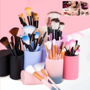 12-Piece Makeup Brush Set – Blush, Eyeshadow, Eyelash & Highlighter Brushes for Flawless Application
