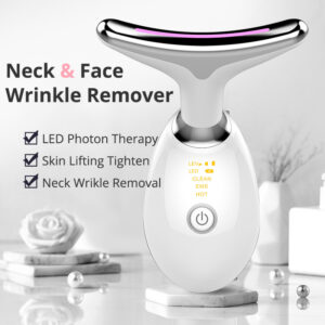 EMS Thermal Neck Firming Massager – Electric Microcurrent Wrinkle Remover & Skin Tightening Device
