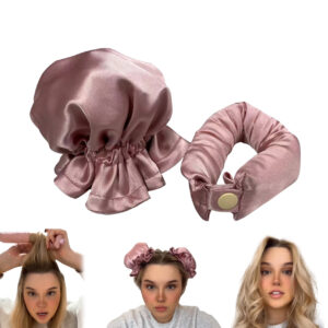 Heatless Hair Curler Headband – Soft Cloth Curling Rod with Cute Ball Tips for Effortless Waves & Curls