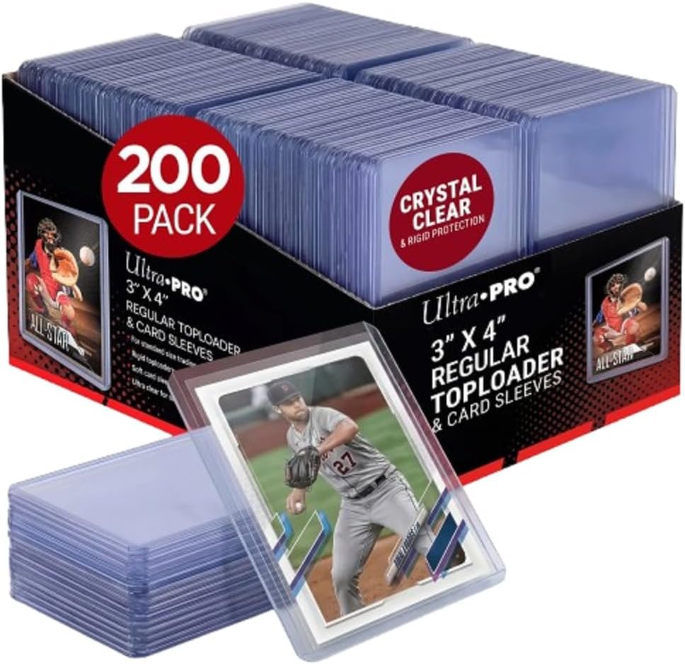 611815fq0+L._AC_SL1000_ Ultra Pro 3"x4" Toploader Bundle – 200 Pack - Image 1